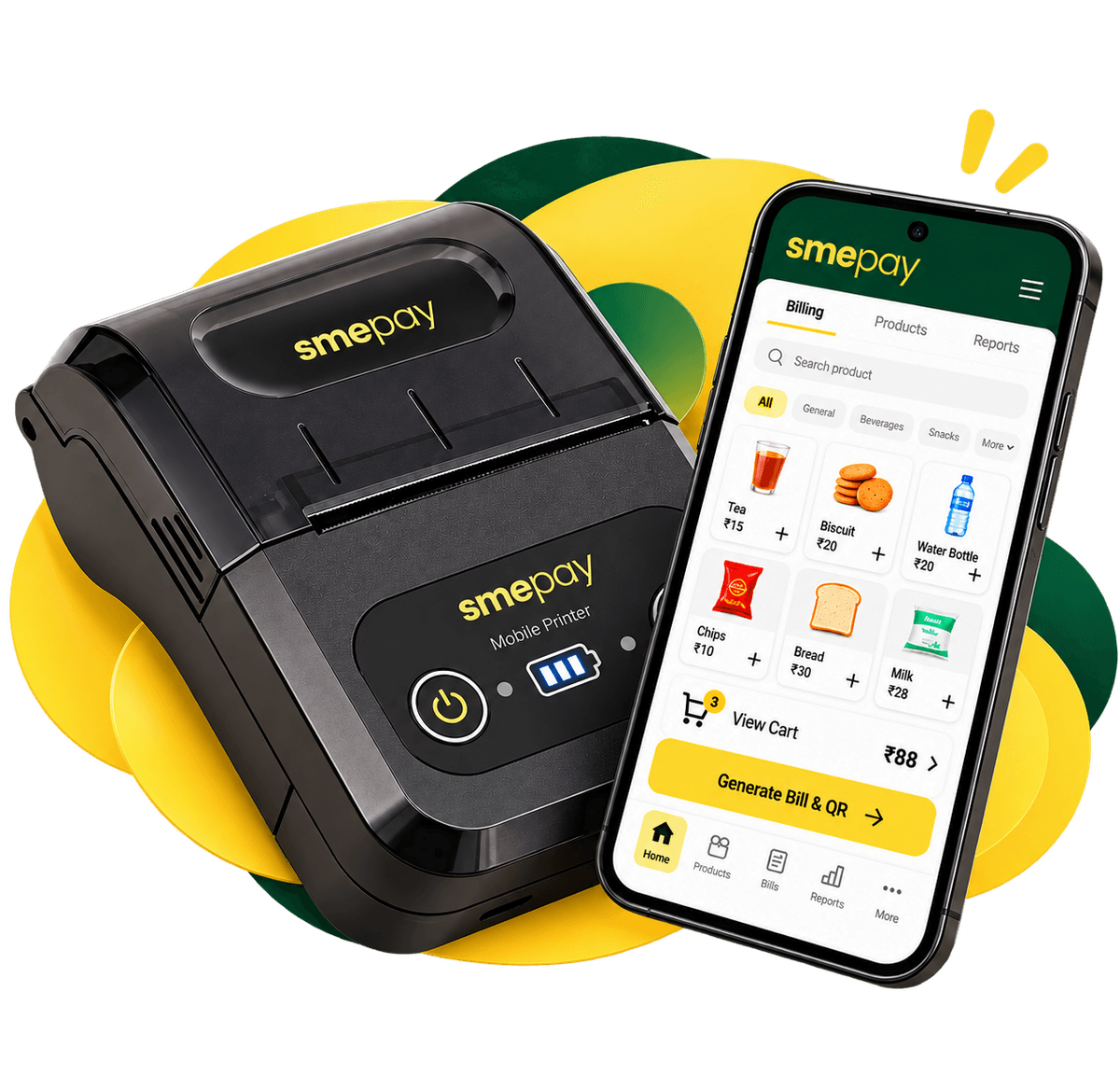 SMEPay Mobile Thermal Printer & SMEPOS Billing App