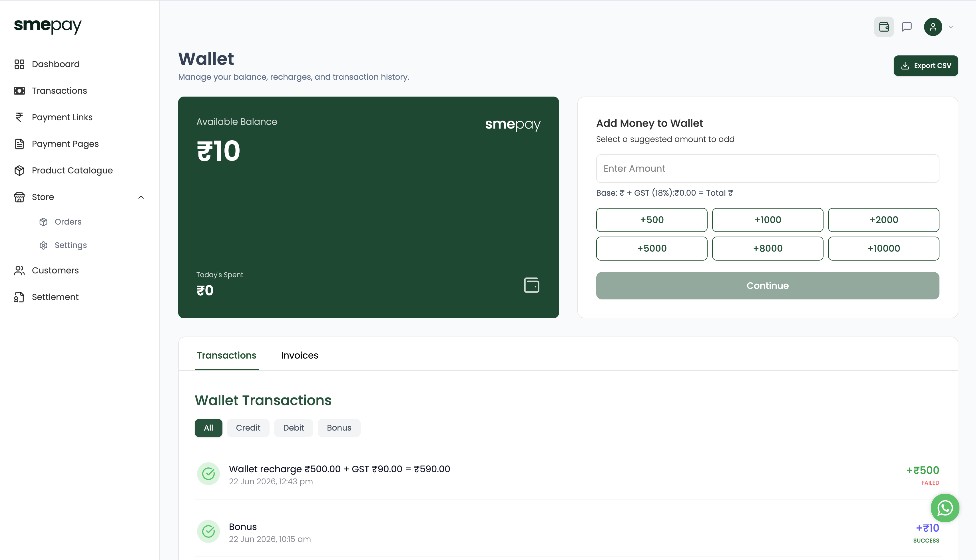 Wallet Dashboard